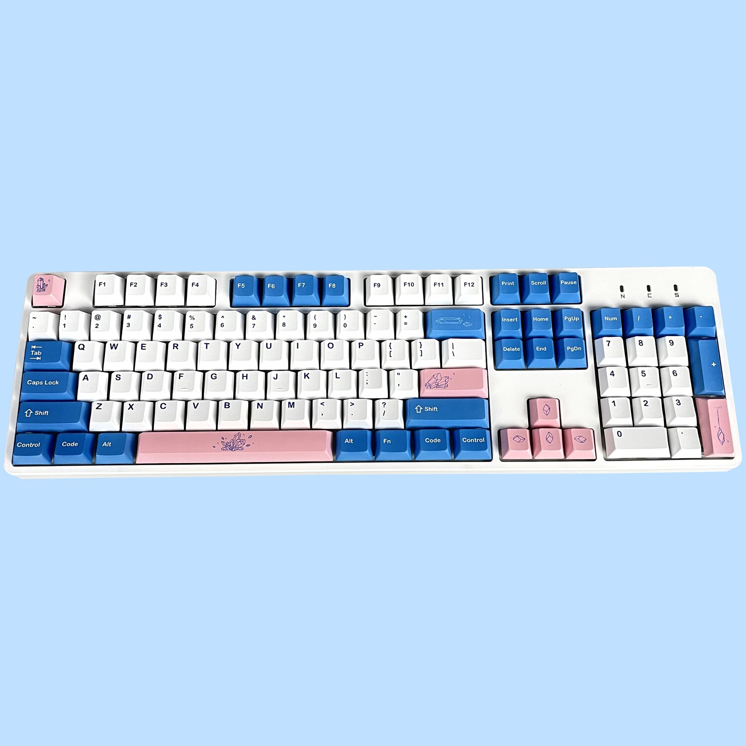 GMK 61/67/87/104/108 Keys Cherry Pbt Bye Sublimation Keycaps for MX Switch Mechanical Keyboard: Blue