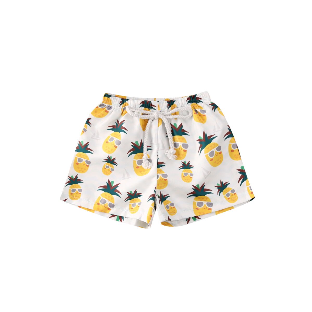 Vauva poikavauva shortsit söpö taapero lapset ananaspuu ranta trooppinen print shortsit uimahousut kesähousut 6m-3y: Valkoinen / 3t