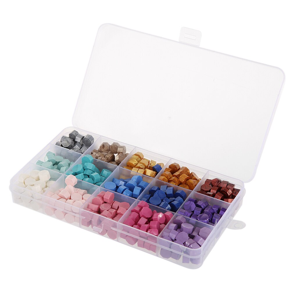 Ensemble de comprimés de cire à sceller, 200/400/700 pièces, avec tampon pour sceller une cuillère, décoration pour Scrapbooking, cachetage d'invitation de mariage: F 400Pcs bead
