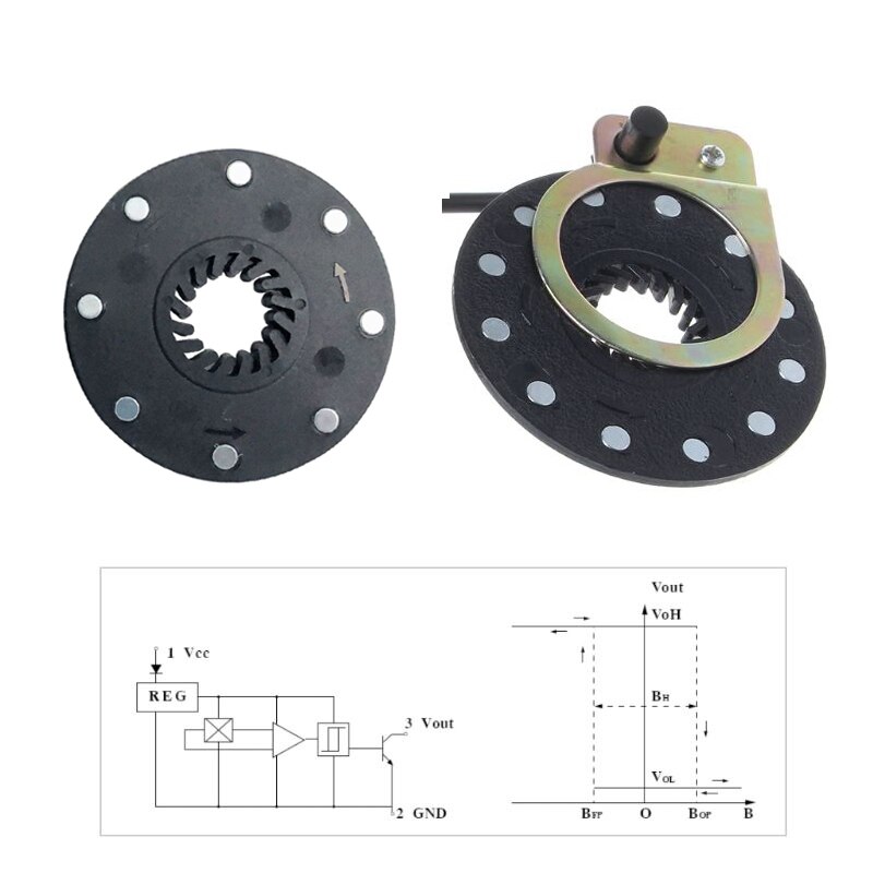 Yiyi Elektrische Fiets Power Pedaal Assistent Pas Sensor Systeem E Bike 8 Magneet 12 Magneet Pas Systeem Diy Fiets Gemodificeerde onderdelen