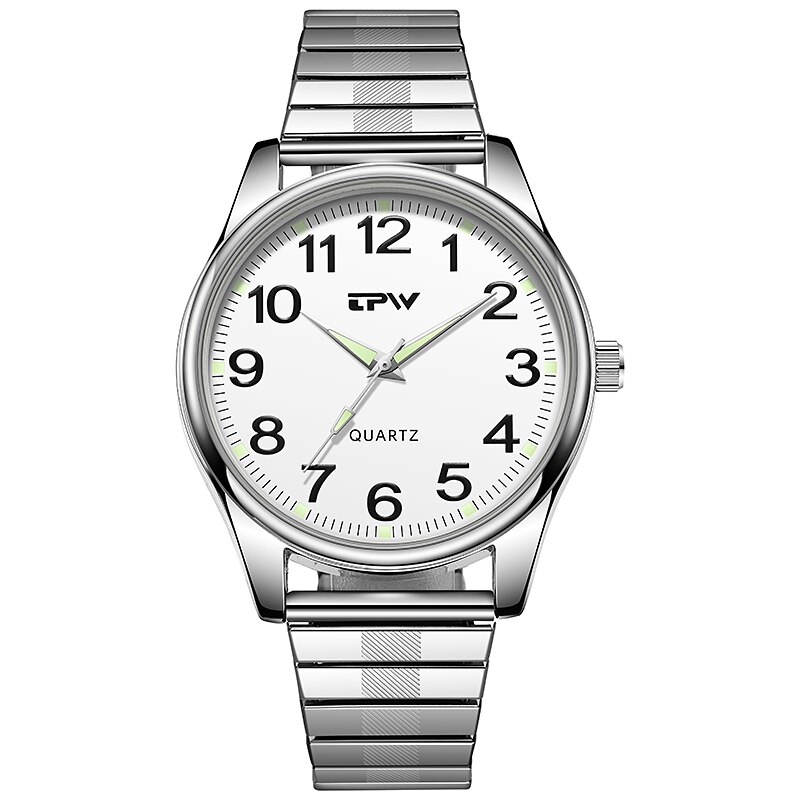 Easy Reader Expansion Band Watch Big Number White Dial 32mm: Expansion Band Man