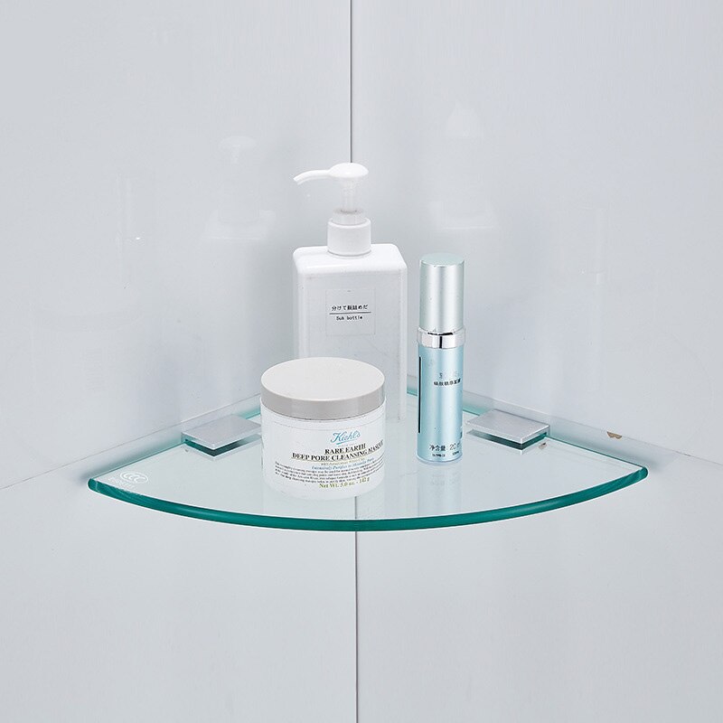 Bathroom glass shelf corner tripod bathroom corner shelf storage shelf kitchen shelf bedroom shelf