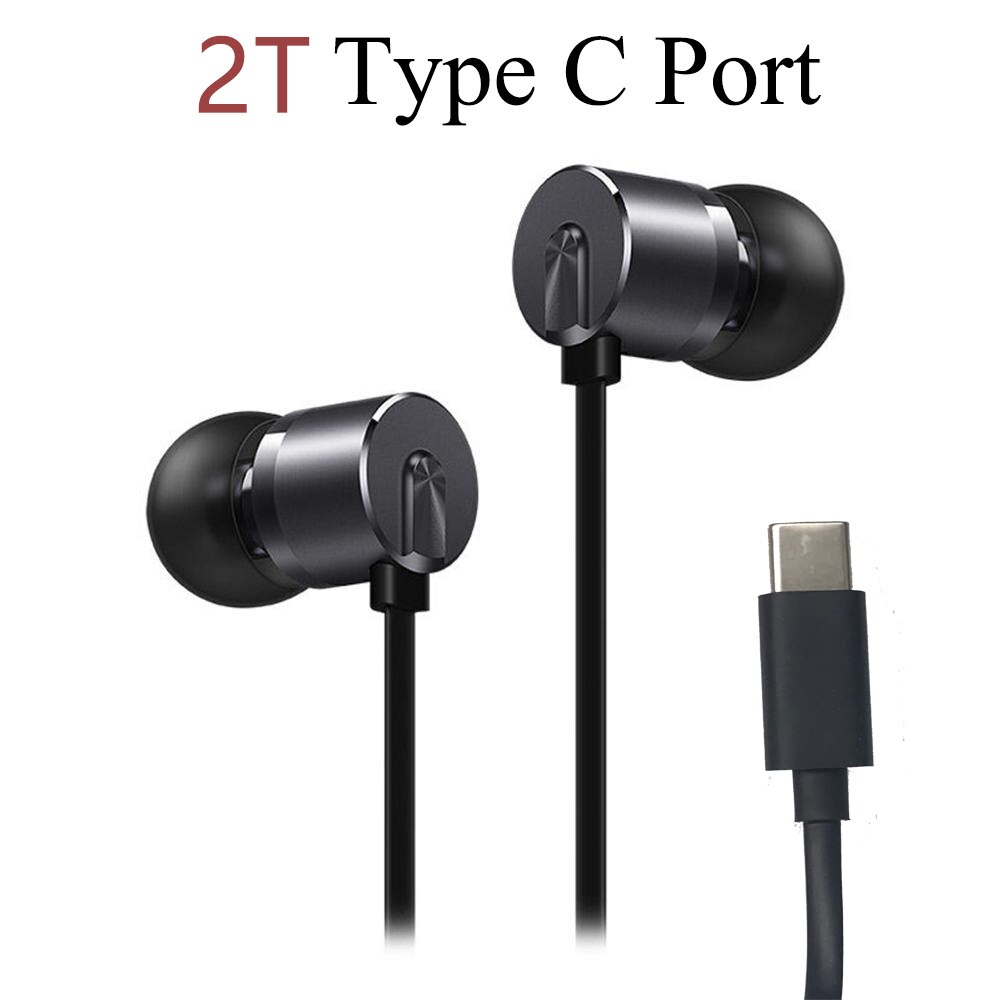Originele Oneplus Bullet 2T V2 Headset Voor Een Plus 7T Pro/ 7 Pro /6T Oortelefoon type-C 3.5Mm Bullet 2T V2 Headset Mic Hoofd Telefoon: 2T Type C Earphone
