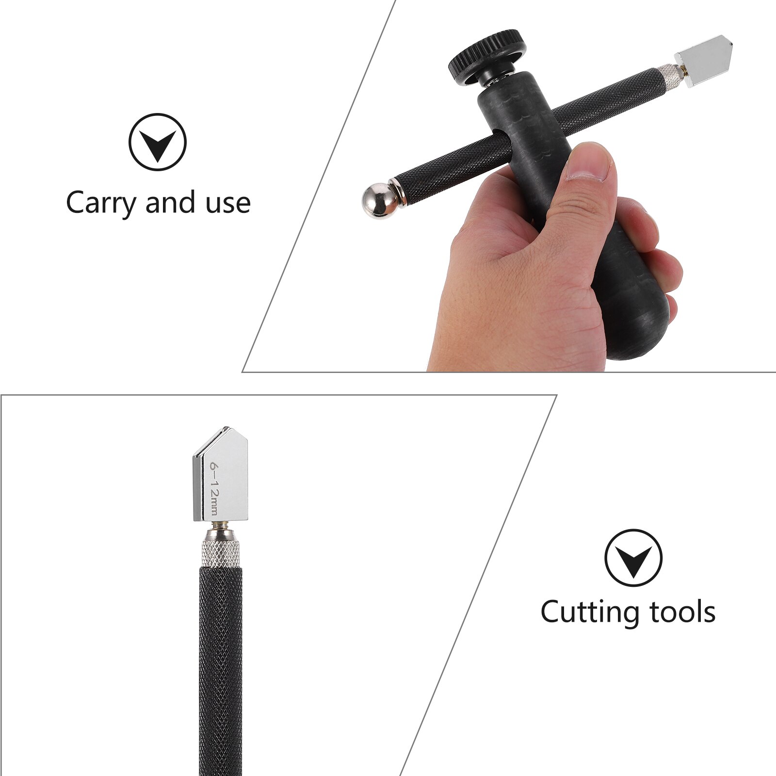 1 Set/6pcs Glass Cutter with Engraving Scriber Pen Stained Glass Tile Cutter