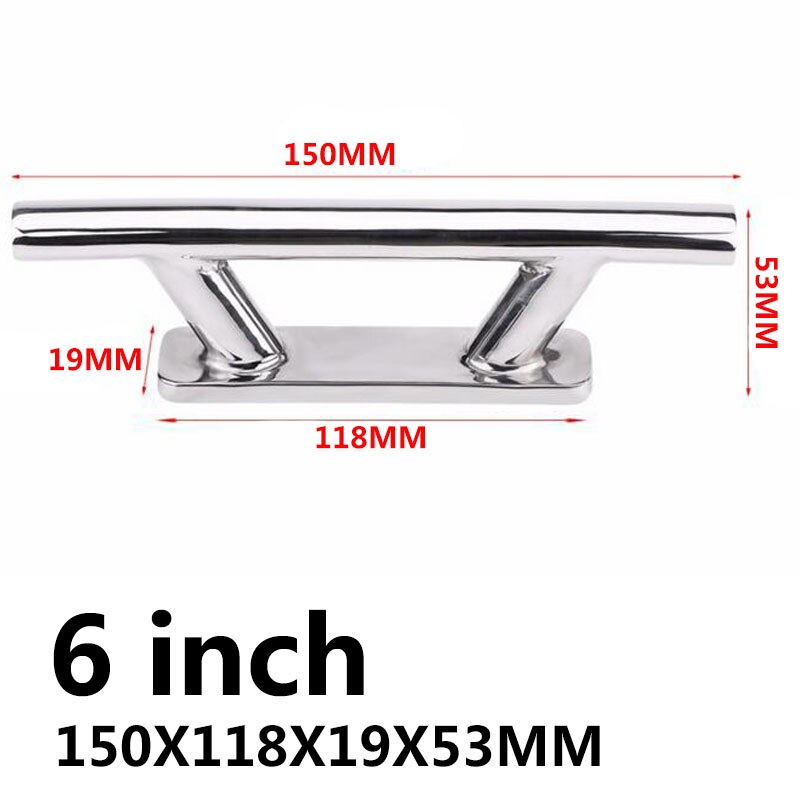 Dock Cleat Stainless Steel Boat Cleat Marine Yacht Boat 6 inch Deck Rope Mooring Dock