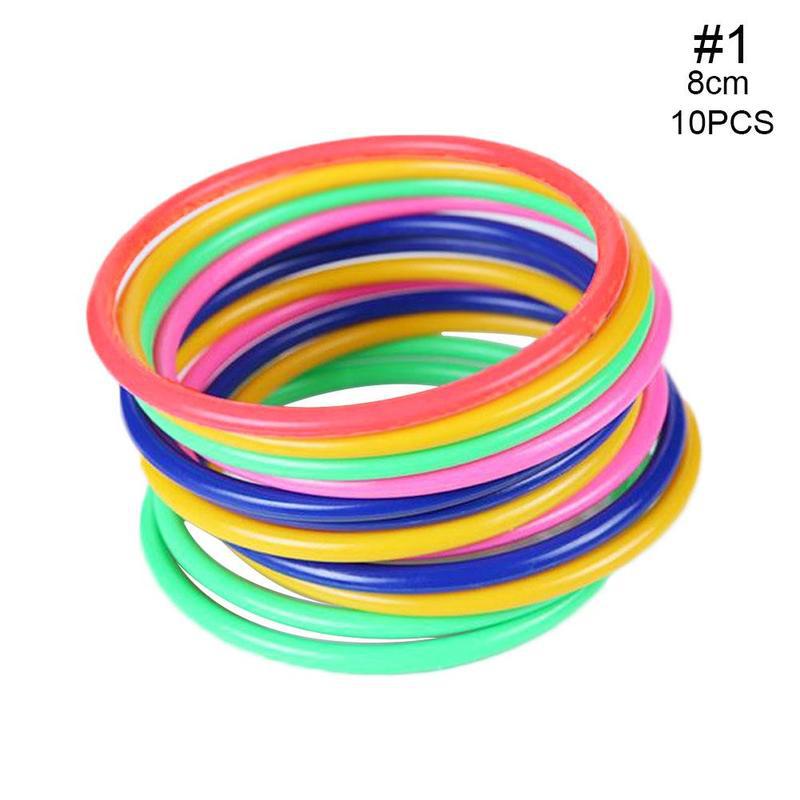10 Pcs Gooien Ring Game Educatief Cirkel Game Toy Kids Kinderen Outdoor Games Plastic Gooien Cirkel Speelgoed: 8cm