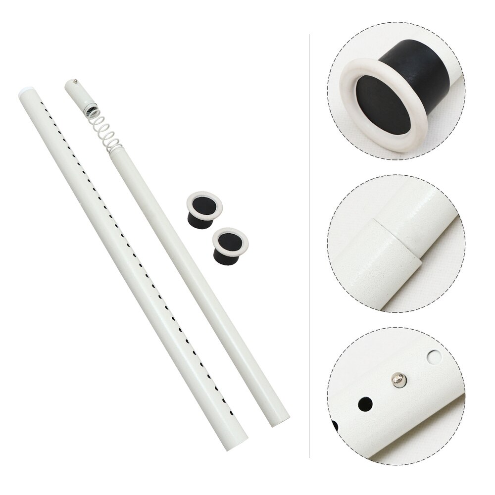 1pc Thicken Curtain Rod Multipurpose Tension Pole Punch Free Telescopic Rod: White 70