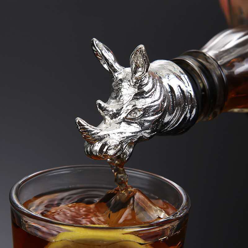 Bouchon de bouteille de vin en alliage de Zinc, tête de bête, bec d&#39;huile, accessoires de cuisine,