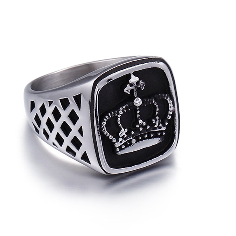 Keizerskroon Ring voor Mannen Classic Rvs Mannelijke Ring Titanium Wedding Ring