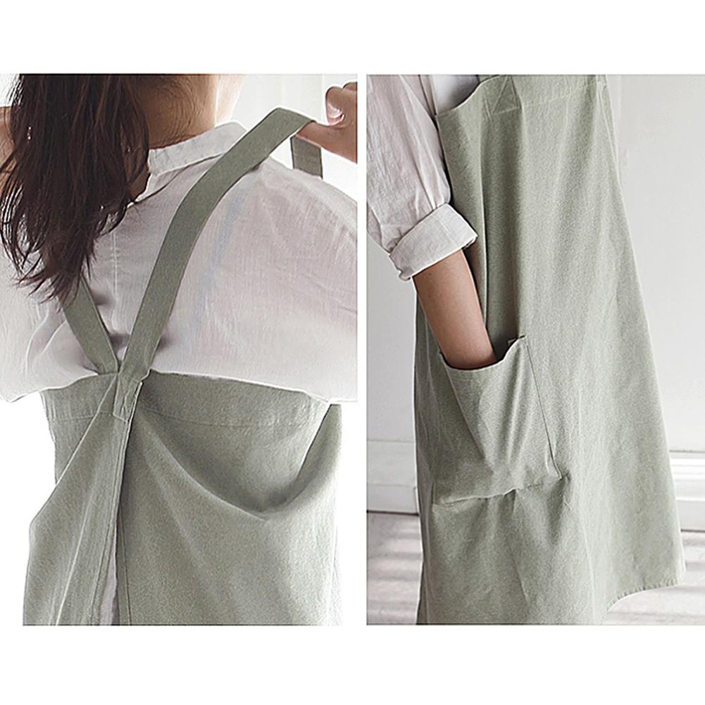 Universele Schort Nordic Japanse Stijl Eenvoudige Koreaanse Katoen Werk Schort Keuken Bloem Winkel Anti-Vuile Schort