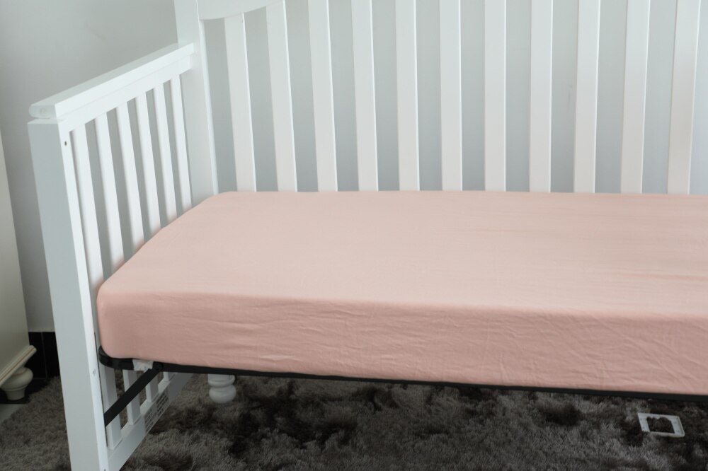 Baby blomstret tremmeseng lagen til drenge og piger sengemadrasser passer til standard tremmeseng 28*52*9 tommer (ren farve)