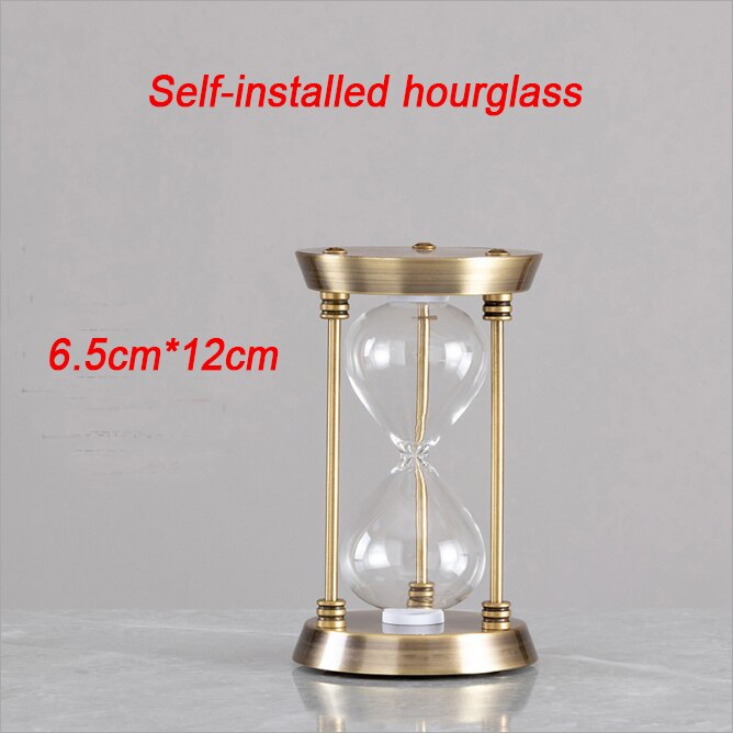 Reloj de arena vacío, decoración del hogar, sala de estar, oficina, hora de Metal, cristal, temporizador, reloj de arena de lujo, gafas de arena, boda: hourglass A