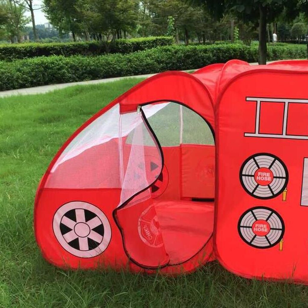 Bambini Camion Dei Pompieri su Tenda del Gioco, Portatile Casetta con Custodia per il trasporto per I Bambini più Piccoli Uso Esterno dell'interno
