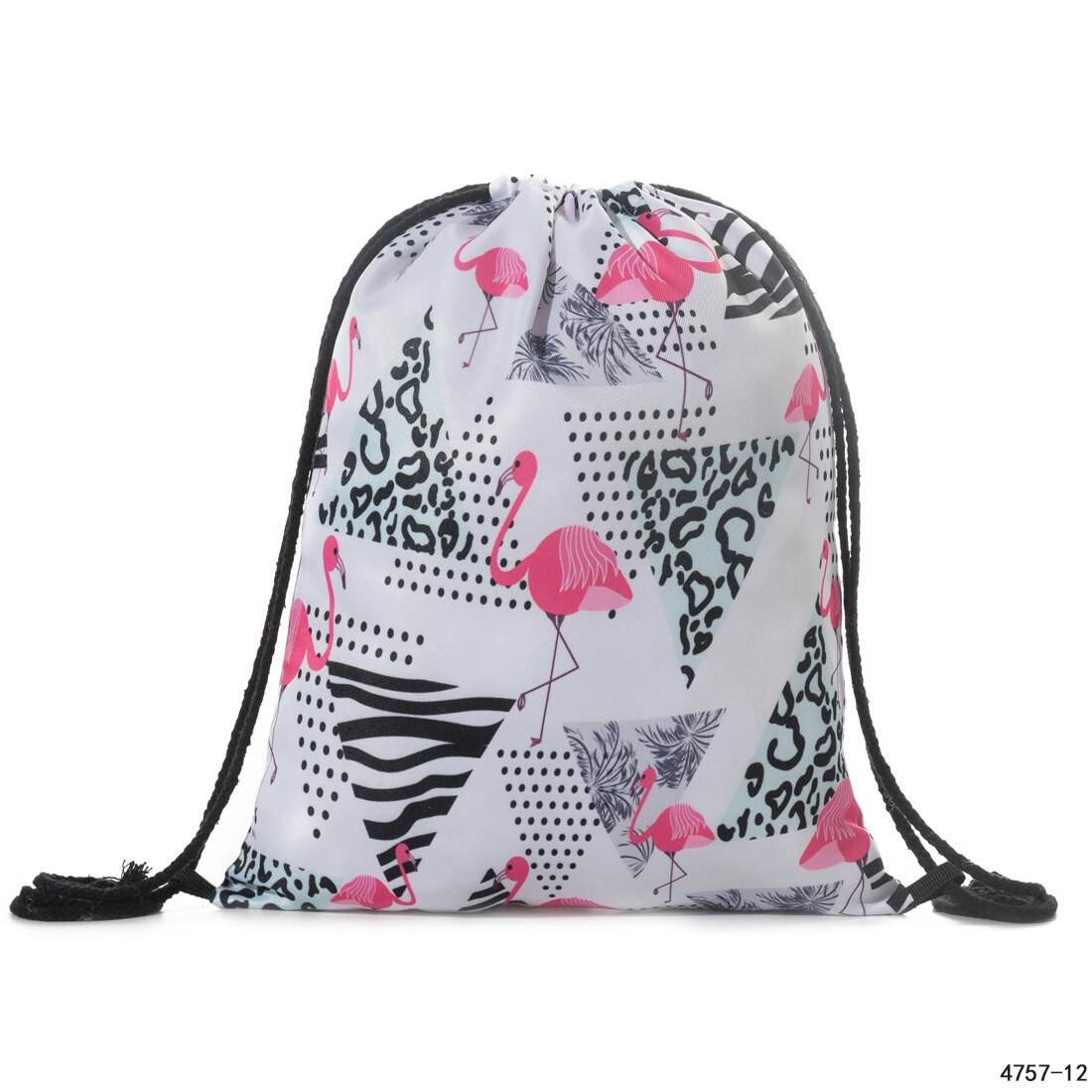 Drawstring Backpack Girl Drawstring Rucksack Small School Bag Travel Drawstring Bag Printing Drawstring Backpack: 4757-12