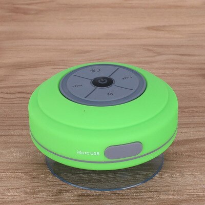 Wireless Portable Bluetooth Speaker Cool Shower Speaker Waterproof Bluetooth Shower Speaker Hands-free Car Portable Speaker: green