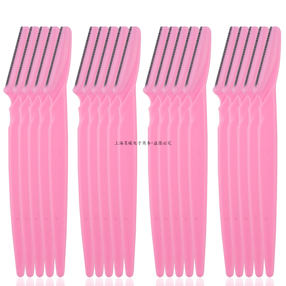 Arrivals Eyebrow Trimmer Face Razor Knife Eye Brow Blades Shaping Makeup Tools Facial Body Hair Removal Scraper Shaver: Black & Silver