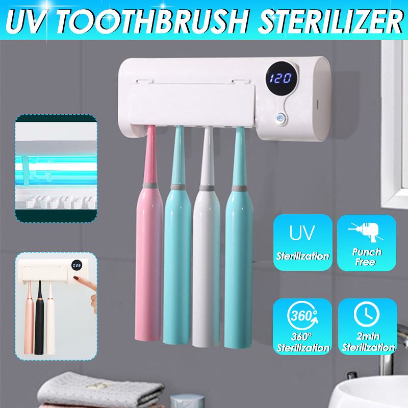 Uv-licht tandenborstel sterilisator, stootvrije tandenborstelhouder, opladen antibacteriële ultraviolet tandenborstel sterilisator doos