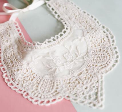 Commercio tutto'ingrosso 10 pz marca nuovo 2018 Del bambino Delle Ragazze 100% Del Merletto Del Cotone Bavaglini Panni del rutto 0-3anno: 5