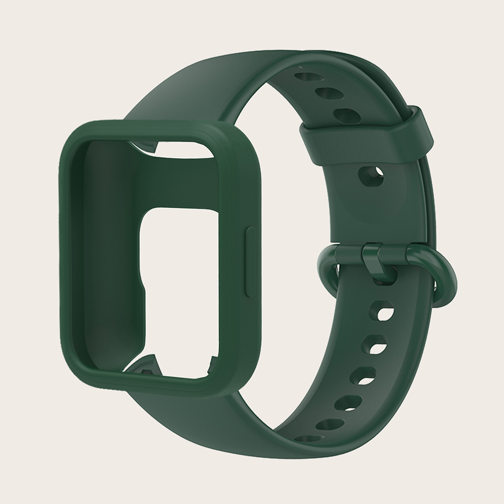 Pour Redmi Watch 2 bracelets + étui de protection Bracelet 2 en 1 Bracelet en Silicone Bracelet de montre pour Redmi Watch 2 Lite: Azur