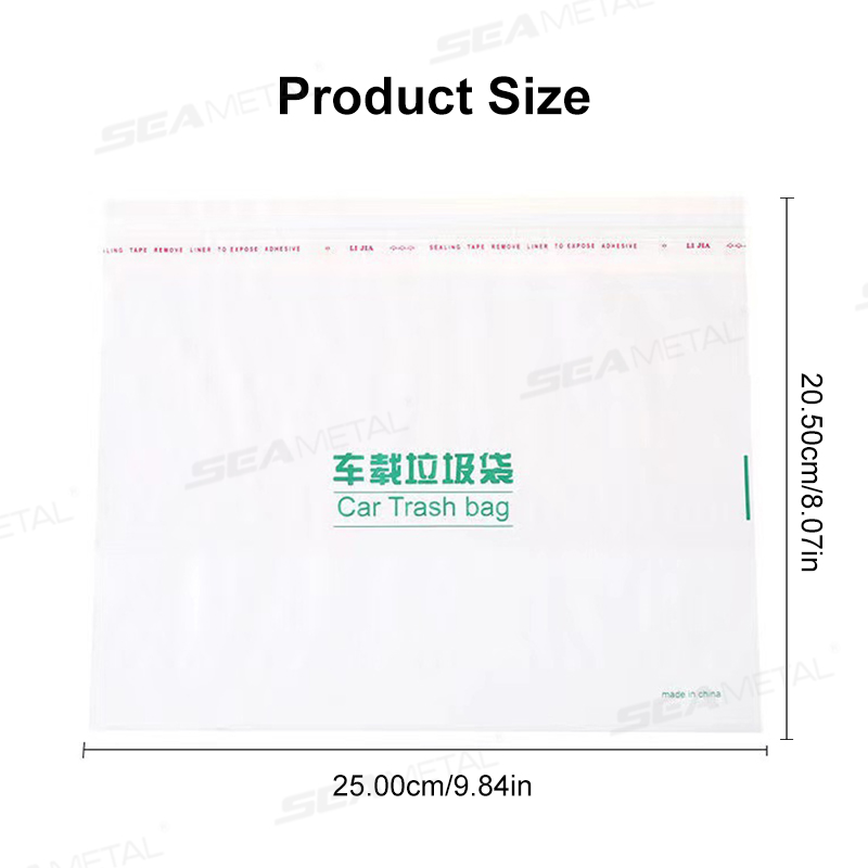 SEAMETAL Disposable Garbage Bags Waterproof Traceless Self-Adhesive Trash Bag Rubbish Storage Bag for Car/Home/Office/Kitchen