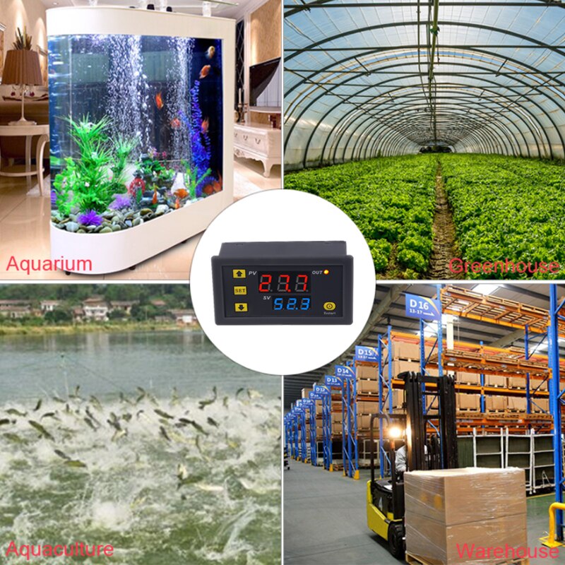 W3230 Mini Digital Temperature Controller 12V 24V 220V Thermostat Regulator Heating Cooling Control Thermoregulator With Sensor