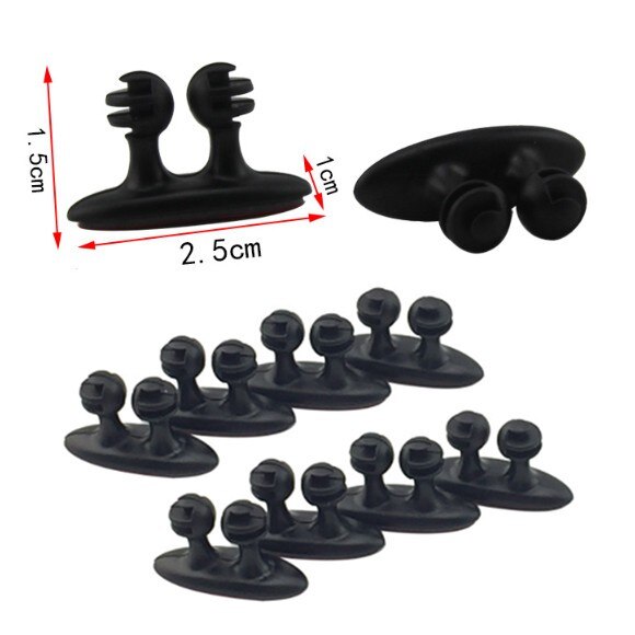 10pcs Car Dashboard Mobile Phone Cable Manager Charger Cable Line Organizer Clasp Clamp Auto Interior Accessories