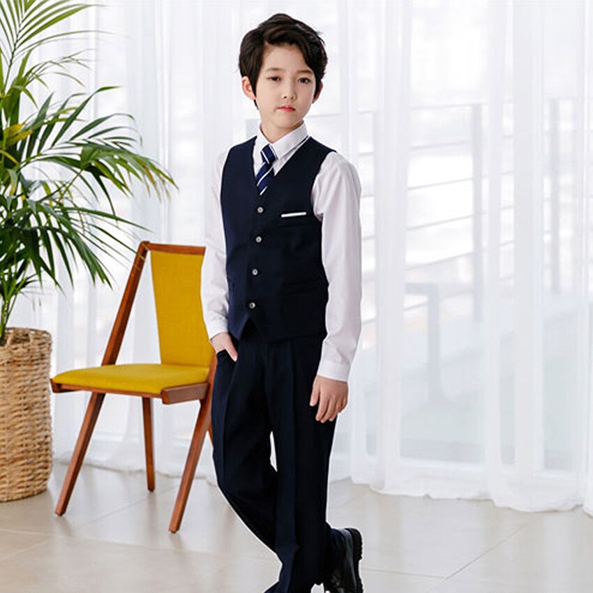 100-170cm British School Uniform for Children Teenager Student Girls Dress Blouse Set Choir Cheerleader Cheerleading Costume