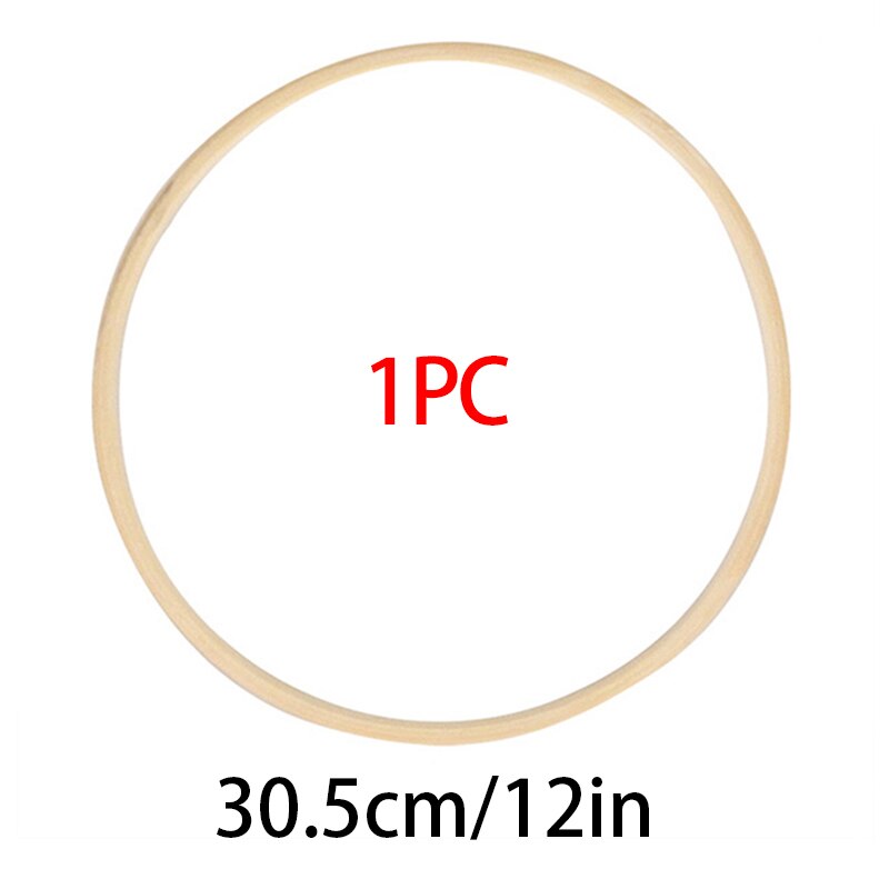 Cerceau rond en bambou pour broderie, 8-40.5cm, cercle rond en bois, bricolage artistique, outils de croix, couronne de fleurs, décoration de maison: 30.5cm