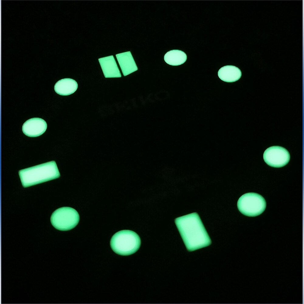 Horloge Onderdelen 28.5Mm Zwart/Green Dial Luminous Marks Duikhorloge Wijzerplaat Geschikt Voor NH35 Automatische Beweging