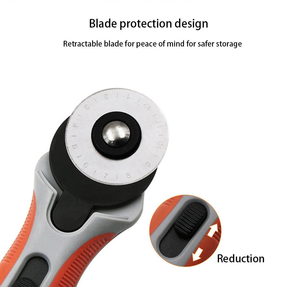 45mm Leather Fabric Rotary Cutters Roller Cutting Tools With Sharp Blades For Felt Cloth Patchwork Leathercraft