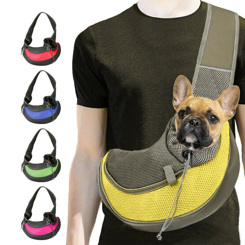 Hond huisdier puppy draagtas rugzak reistas schoudertas mesh sling draagzak comfort reistas schoudertas sling rugzak