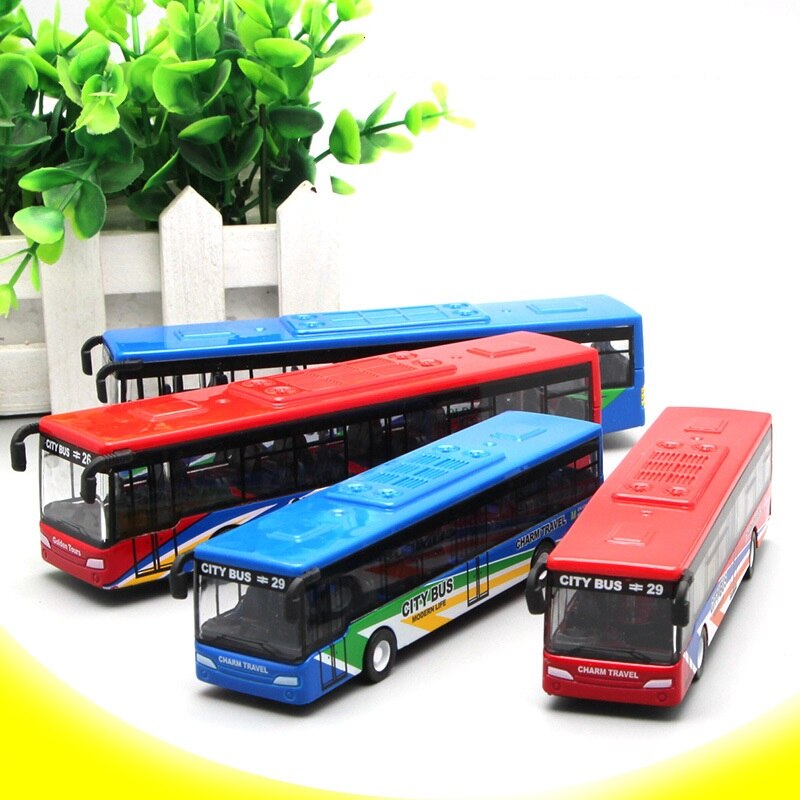 1:64 Scale Model Car Bus Children&#39;s Educational Toys Miniature Car Collectible Toys for Birthday Gif