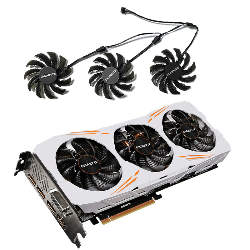 75Mm PLD08010S12HH T128010SU 4pin Gtx 1080ti Gpu Koeler Voor Gigabyte Aorus Gtx 1060 1070 1080 G1 Gtx 1070Ti 1080Ti 960 980Ti Fan