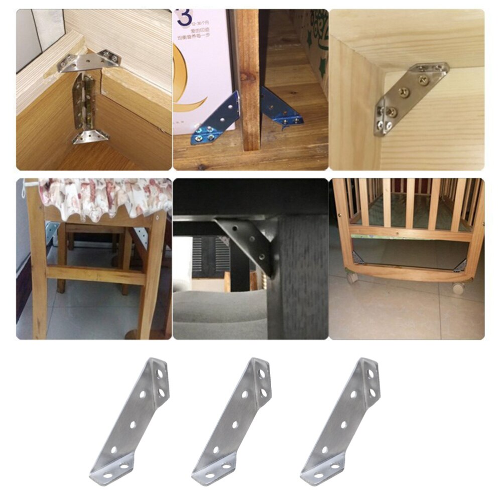 5PCS Right Angle Bracket Triangle Mini Metal 90 Degree Support Holder Corner Brace for Lock Shelf