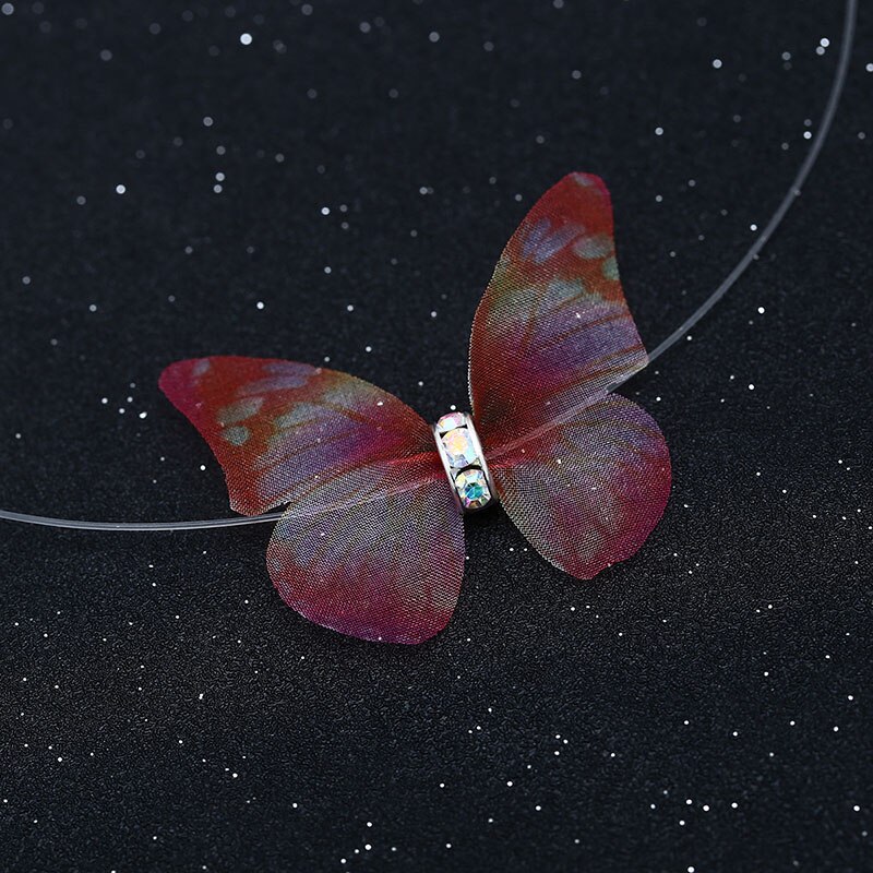 Kettingen accessoires naszyjnik sieraden ketting voor vrouwen dames sieraden vis draad flits boren vlinder collier fijn: Ketting 4