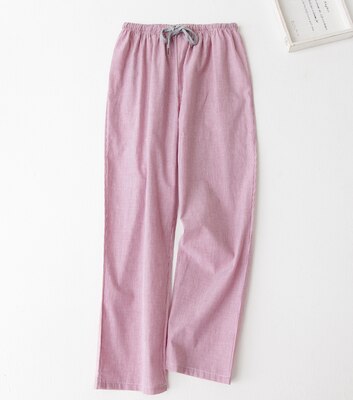Damskie spodnie robić spania jesień 100% bawełna tkana chusta miłośników piżamy spodnie klimatyzacja: Różowy / M