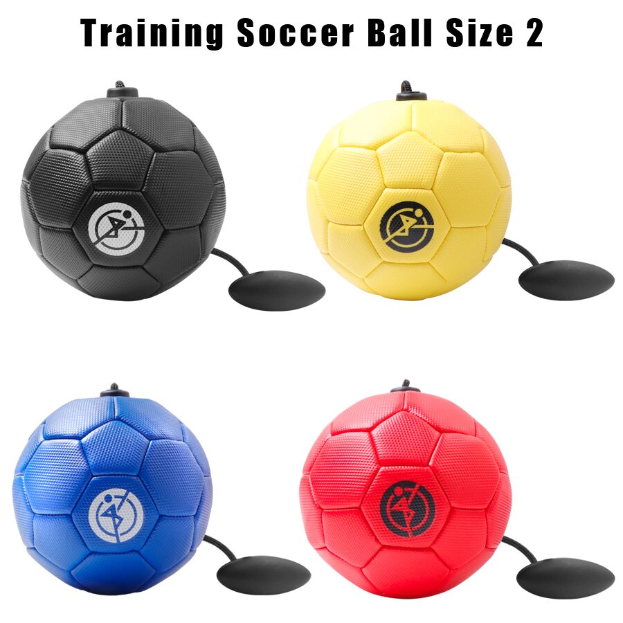 FußBall Ausbildung Ball trete FußBall Ball TPU Größe 2 Seil berühren Solo Kickwith Schnur Anfänger Trainer Praxis Gürtel
