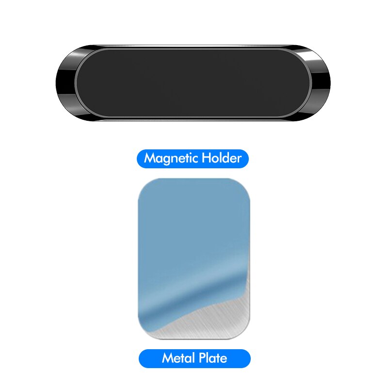 Magnetische Auto Telefon Halter Für iPhone 11 Samsung Büro Schlafzimmer Mini Streifen Form Stehen Car Mount Platte Magnet Dashboard: Grey