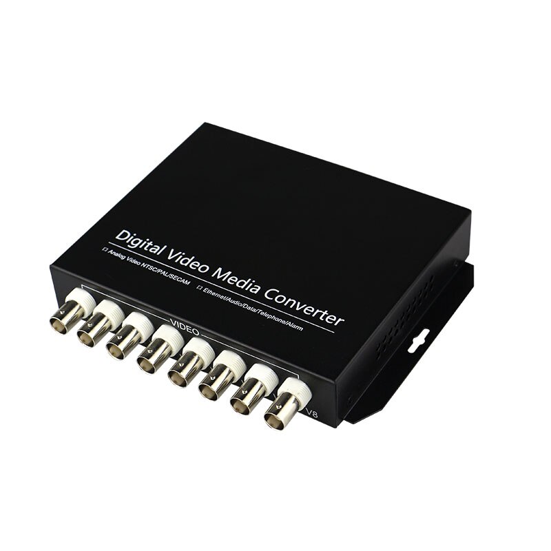 8 channel analog BNC video to fiber optic converter price Transmitter receiver for CCTV system analog camera CVBS camera
