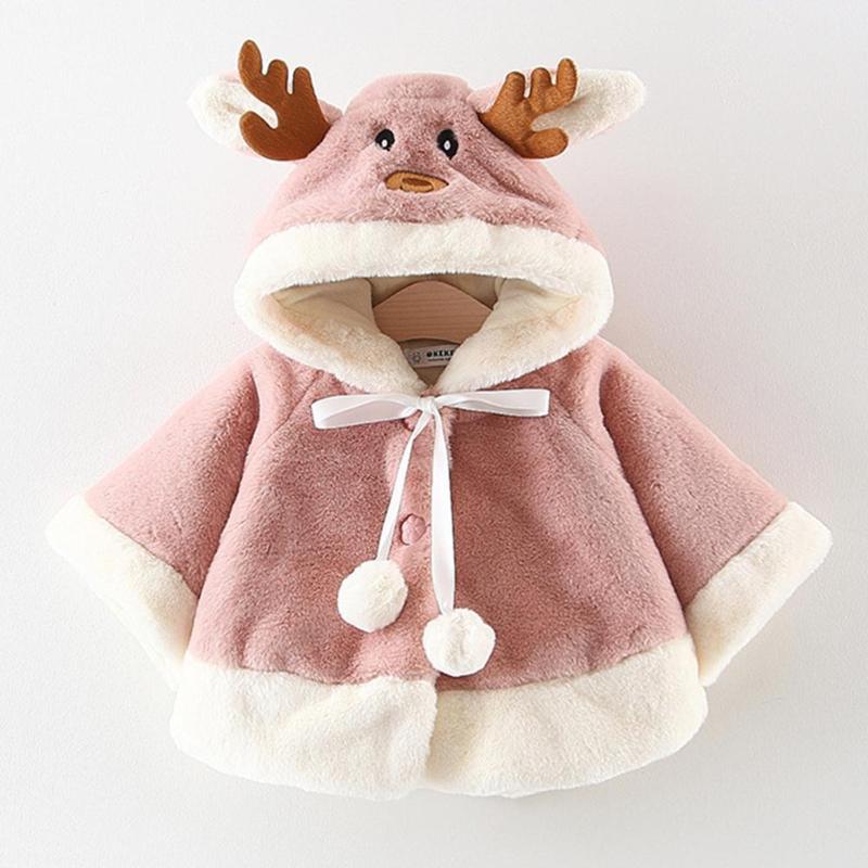 Baby Girls Winter Jackets with hat for Baby girls boys newborn Belt Cloak fur coat hooded baby jacket infant clothes