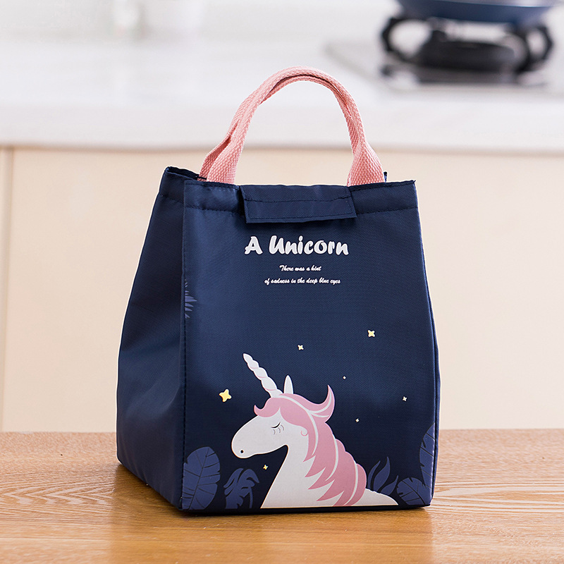 Neue Cartoon Kühler Mittagessen Tasche Wasserdicht Mittagessen Box für Picknick Kid Frauen Reise Thermische Frühstück Organizer Isolierte Lagerung Pack: Silber