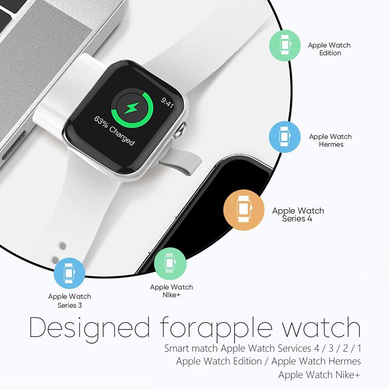 Draadloze Oplader Voor Apple Horloge 7 6 5 4 3 Se Serie Iwatch Accessoires Draagbare Usb Opladen Dock Station Apple horloge Charger