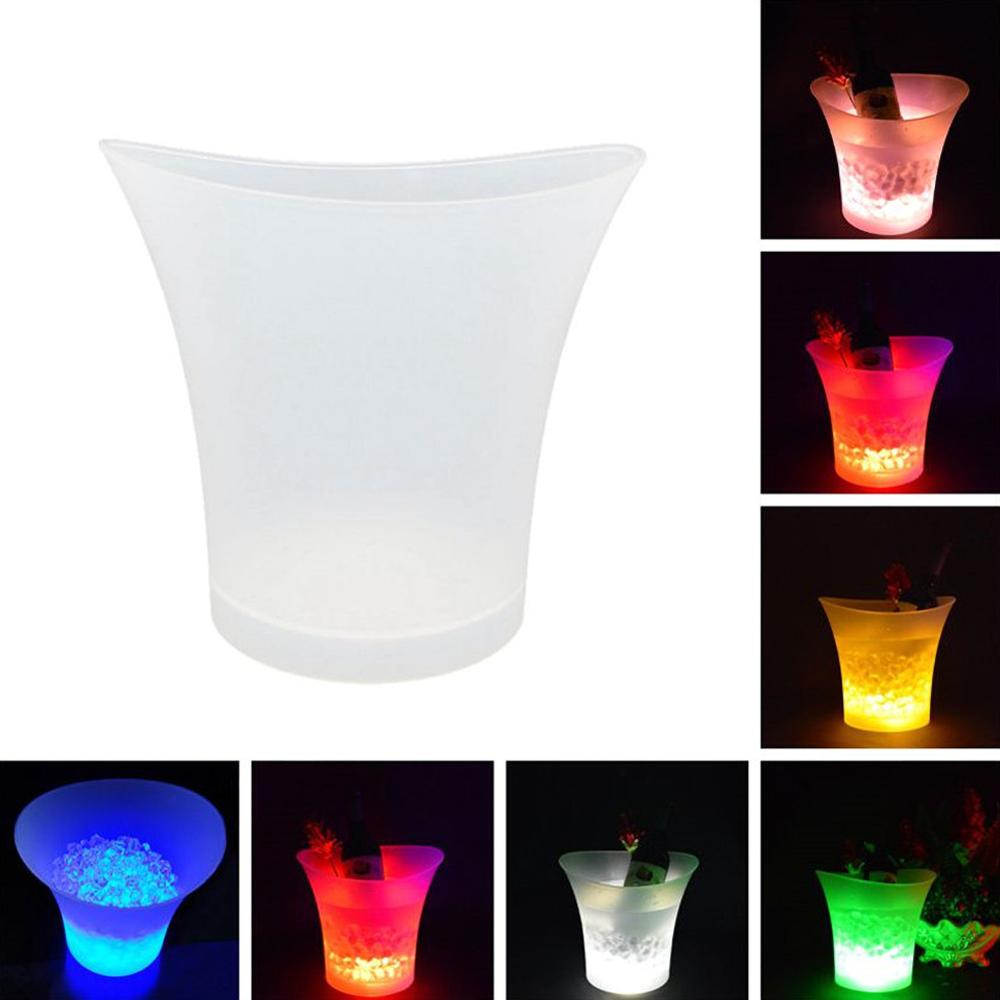7 Kleur Led 5L Waterdichte Plastic Led Ijsemmer Kleur Bars Nachtclubs Led Light Up Champagne Bier Emmer Bars night Party