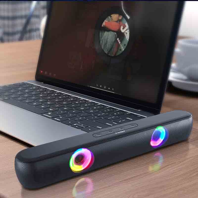 RGB Bluetooth 5.0 głośnik 3D Surround Soundbar przewodowe głośniki komputerowe Subwoofer Stereo Sound bar do laptopa PC teatr TV Aux