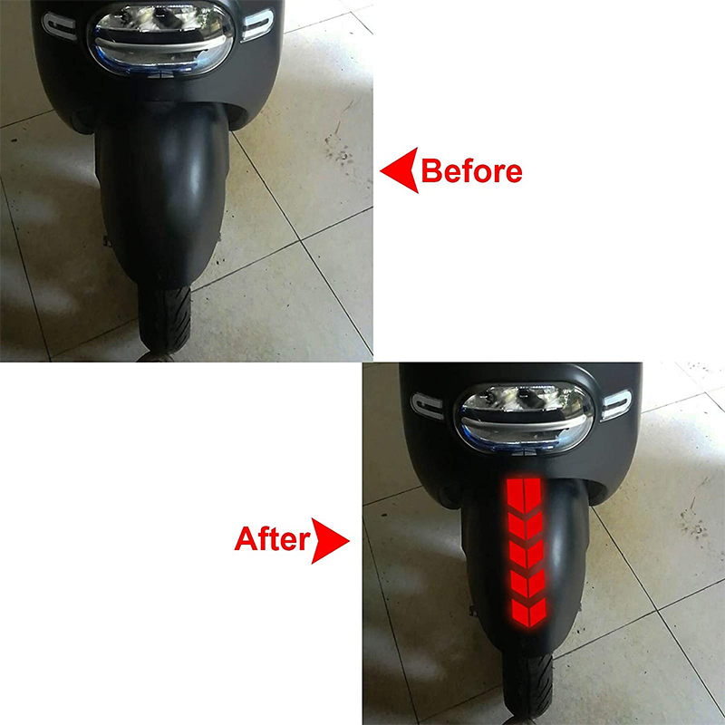 Pegatinas coloridas de raya de flecha para motocicleta, reflectantes, impermeables, a prueba de aceite, pasta para guardabarros de motocicleta, accesorios de decoración para motocicleta