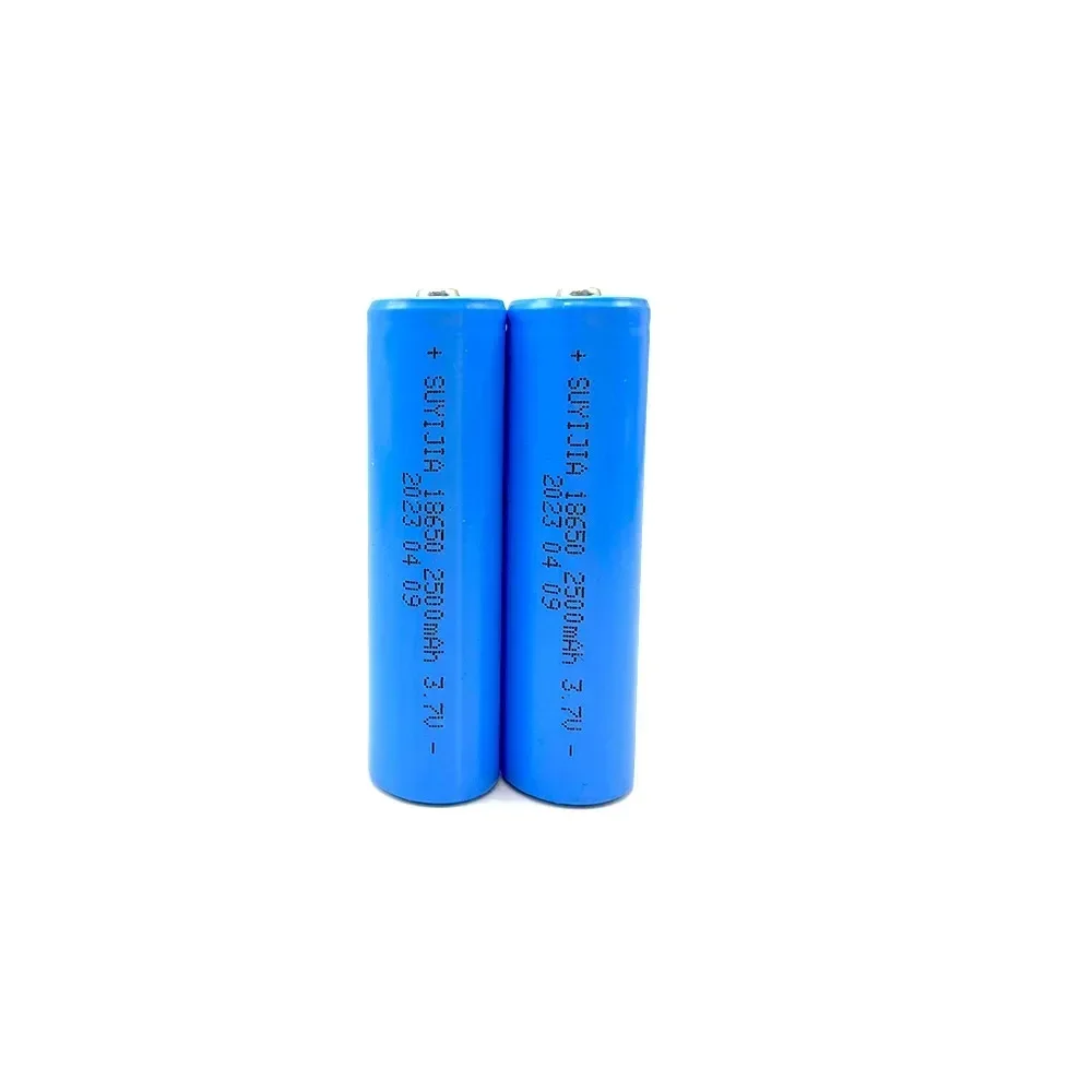 18650 3.7V 2500mAh Pointed Battery Li-ion Rechargeable Batteries High Capacity Power Batteria for Flashlight Torch Headlamp: Silver
