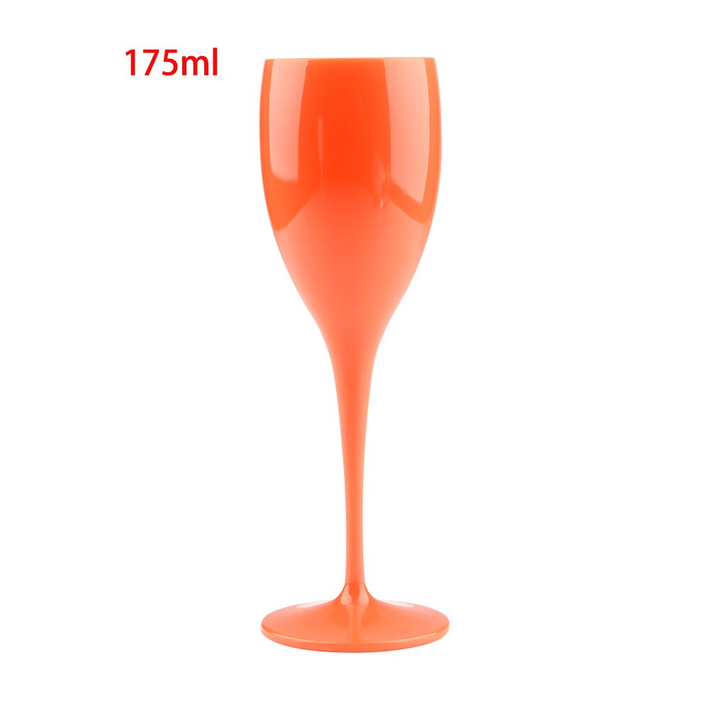 Moet Champagne Flutes Glasses Plastic Dishwasher-Safe White Acrylic Champagne Transparent Wine Glass Stemware: Orange