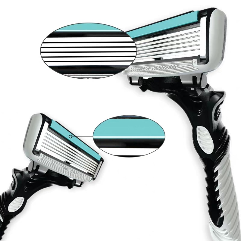 3 stk/parti 6- lags blade original dorco barbermaskine til mænd barbermaskine mænd barbering rustfrit stål sikkerhedsbarberblade