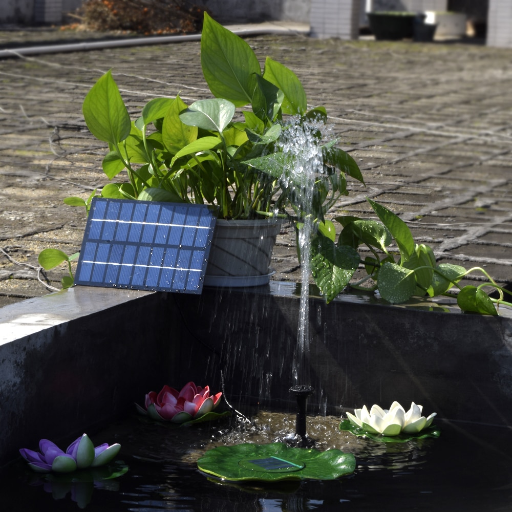 Solpumpe decdeal strøm springvand panel kit have vandpumpe til fuglebad pool vanding brede vandingspumper ledet sol