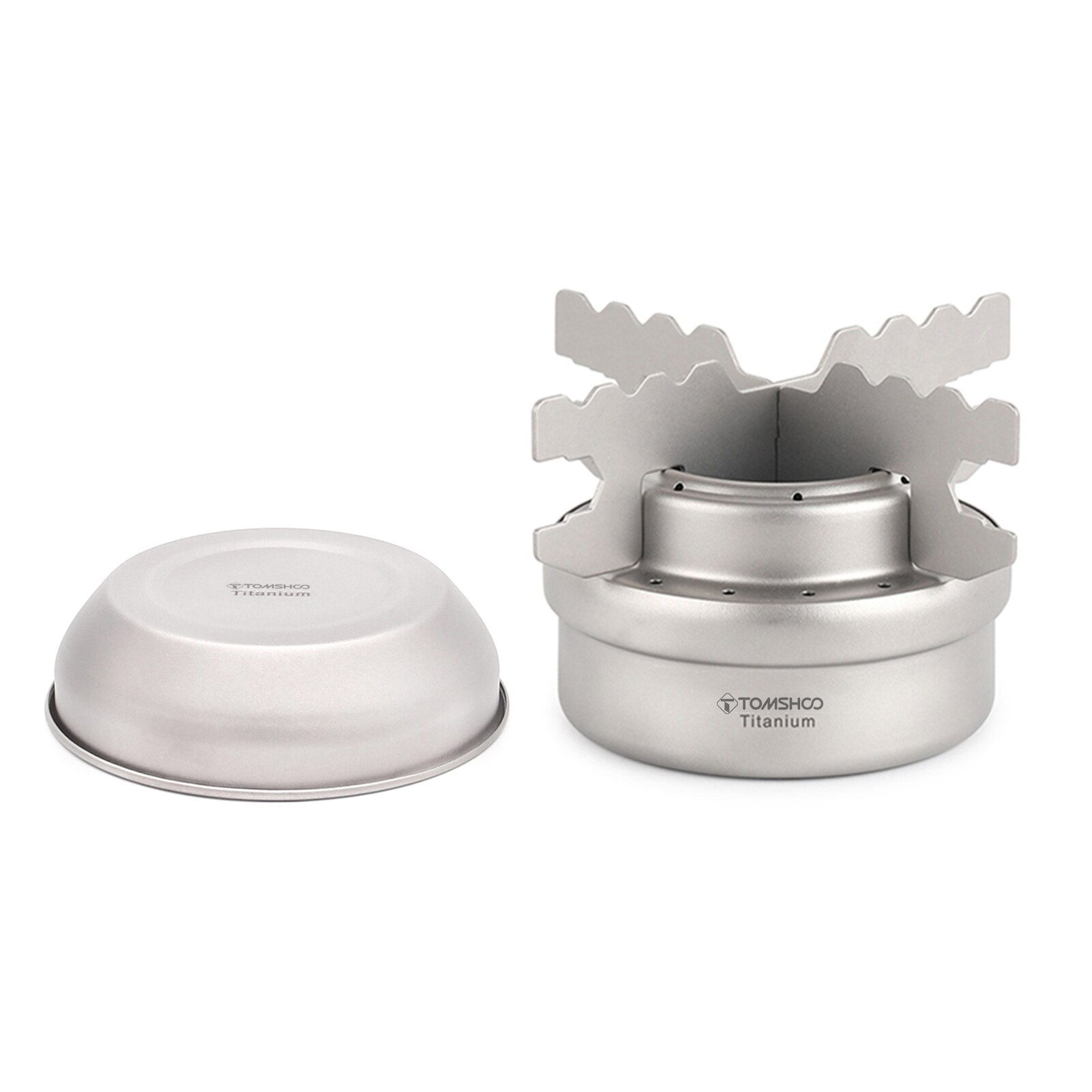 LIXADA/TOMSHOO Titanium Alcohol Stove Mini Portable Outdoor Camping Alcohol Stove for Hiking Cooking Picnic Burner Camping Stove: TOMSHOO Set 2